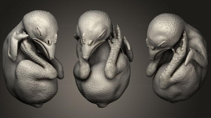 Figurines simple (Little chicken, STKPR_0806) 3D models for cnc
